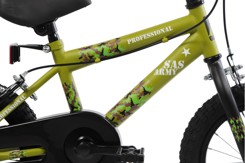 Professional SAS Army 12 Inch Wheel Kids Mountain Bike Green-3
